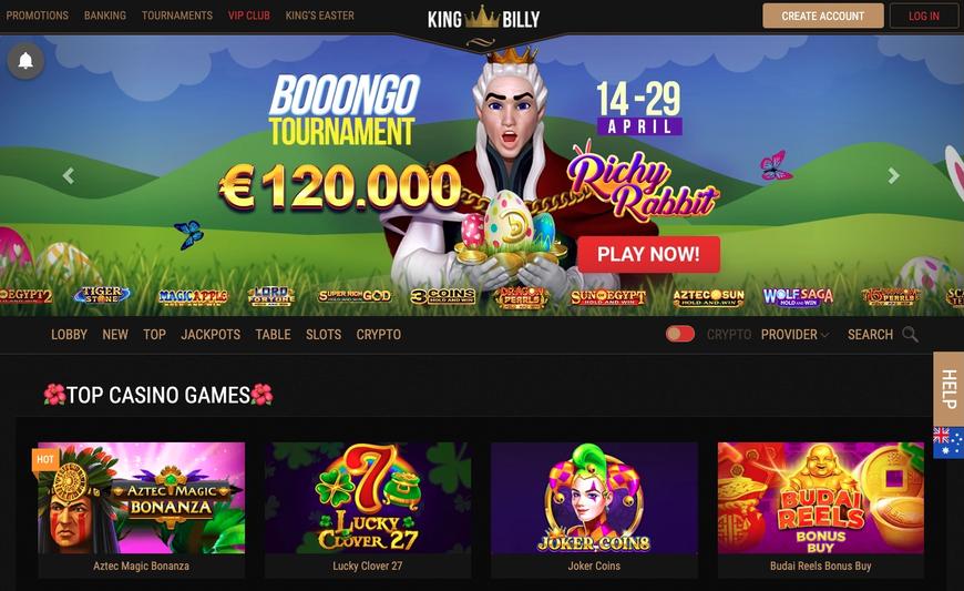 king billy casino bonus codes 2019